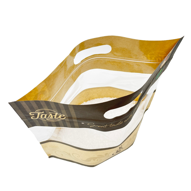 Bolsa Ziplock de pie impresa personalizada antivaho con asa para embalaje de pollo asado