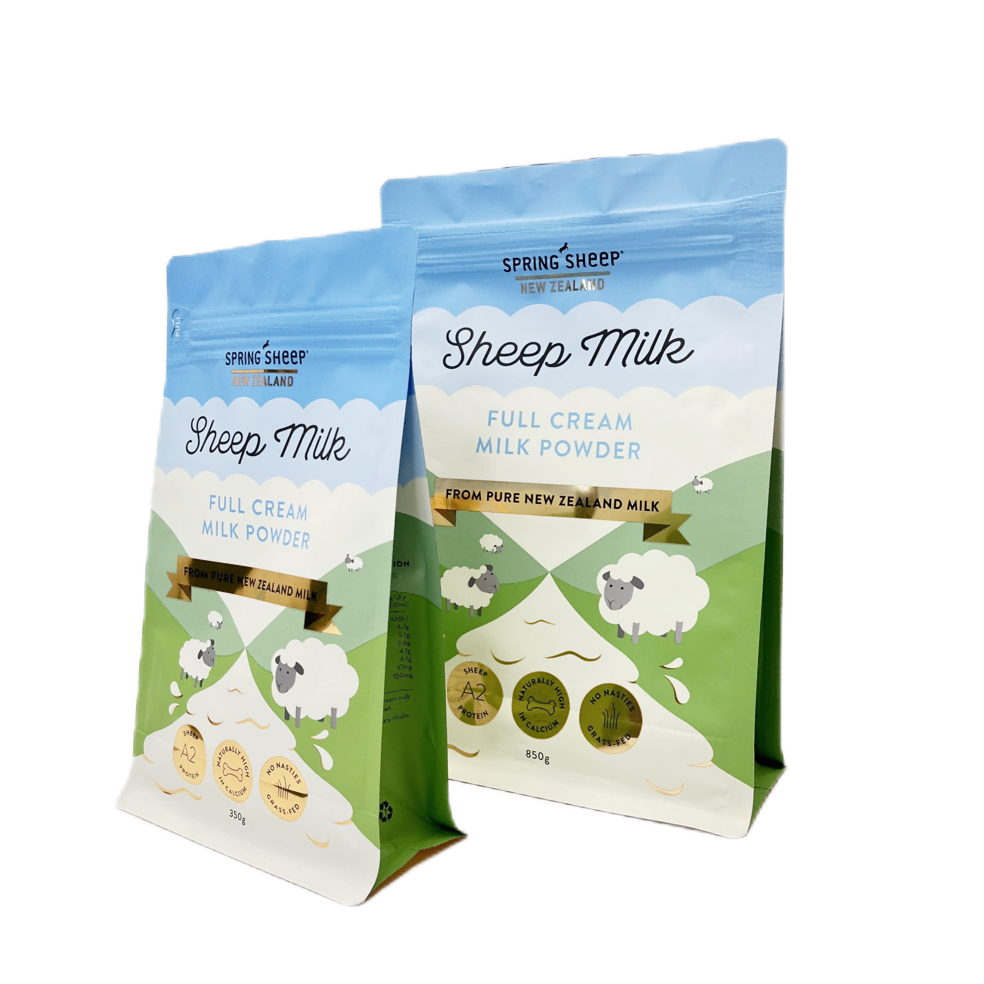 Bolsa de fondo plano, tamaño impreso personalizado, paquete de plástico, papel de aluminio de calidad alimentaria, bolsa con cremallera para leche en polvo