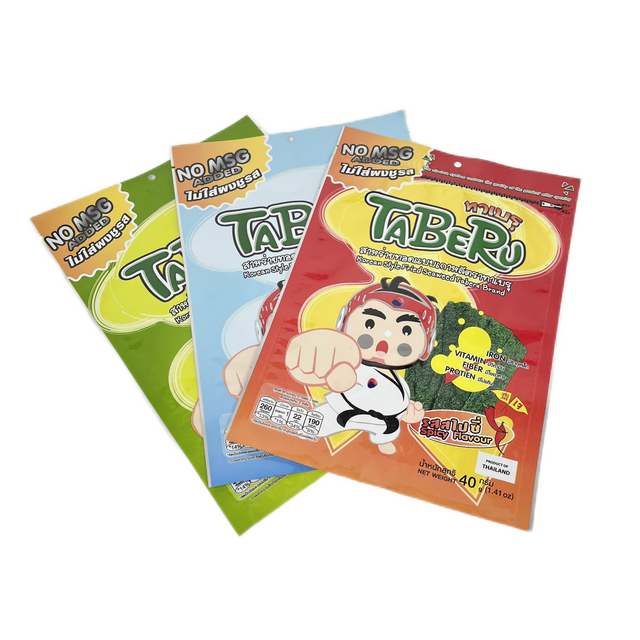 Bolso laminado plástico impreso personalizado de la cremallera del acondicionamiento de los alimentos de los bocados del papel de aluminio