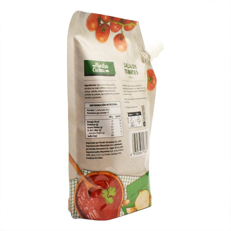 1 kg Corner bolsillo de aluminio salsa de aluminio salsa de salsa de plástico