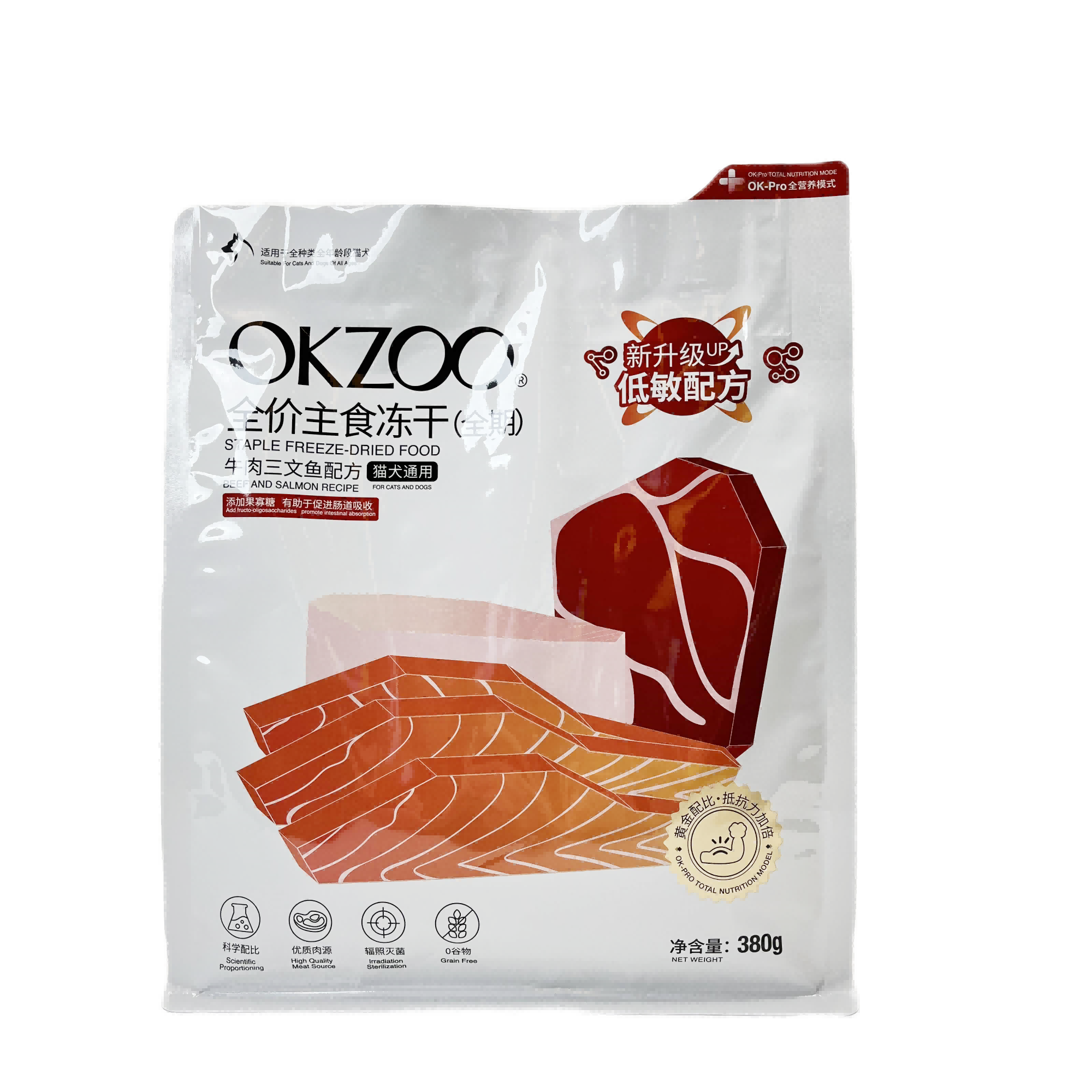 Bolsa sellada con estampado personalizado, 1kg, 5kg, fácil de rasgar, para alimentos, gatos, perros, pájaros, alimentos para mascotas, bolsa con sello de ocho lados 