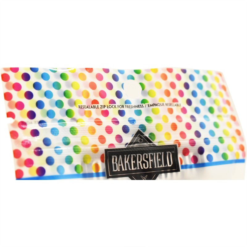 Bolsas de bocadillo de embalaje de plástico de plástico personalizadas transparentes flexibles con cremallera