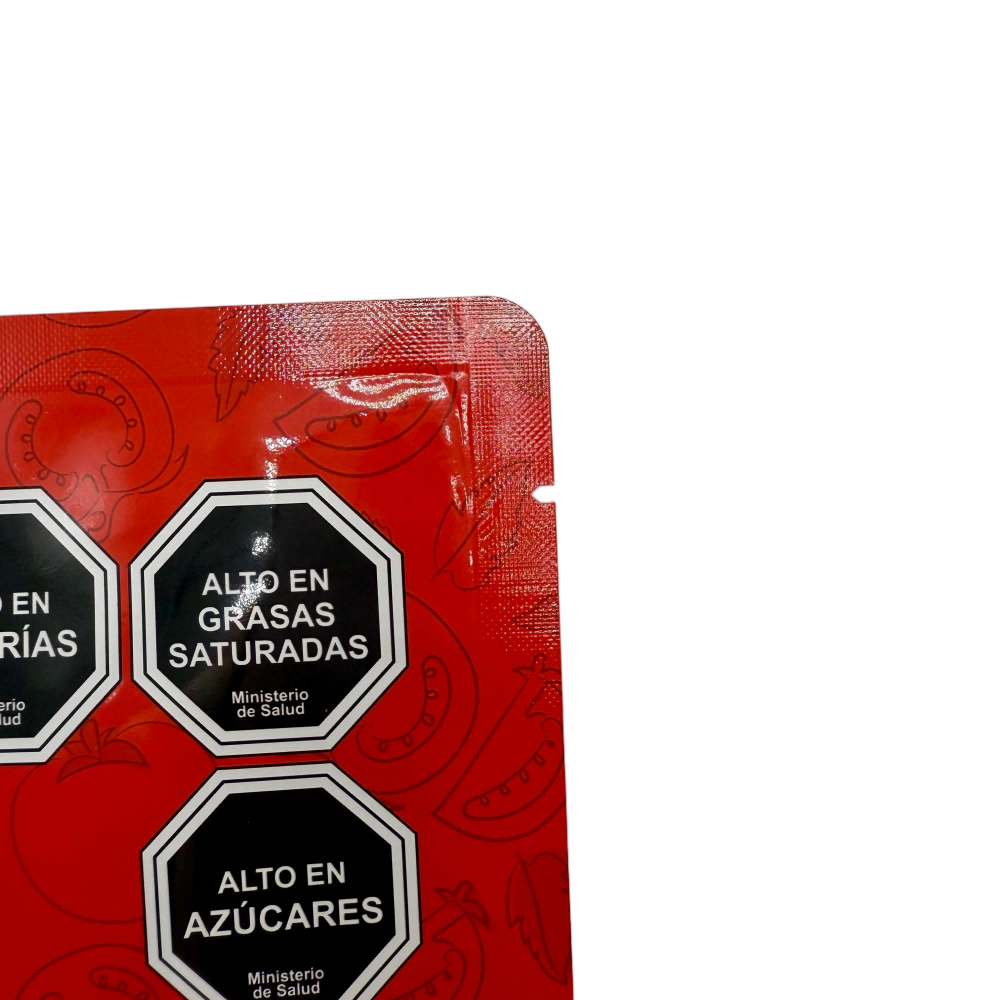 Material laminado de plástico personalizado de 3 kg ketchup material para empaquetar el color de color