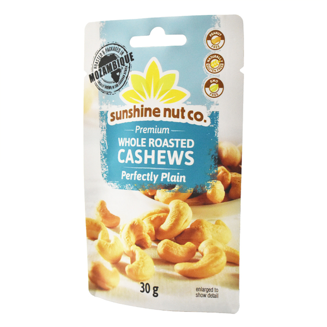 Bolsa de cremallera laminada de grado alimenticio para nueces.