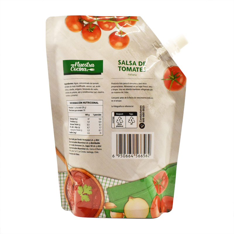 1 kg Corner bolsillo de aluminio salsa de aluminio salsa de salsa de plástico