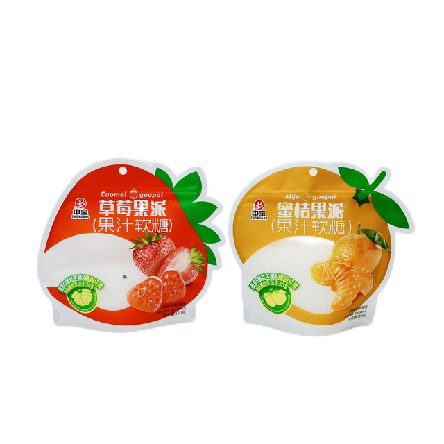 Bolsa de envasado de comida bolsa de pie con cremallera para caramelo transparente ventana impresión colorida