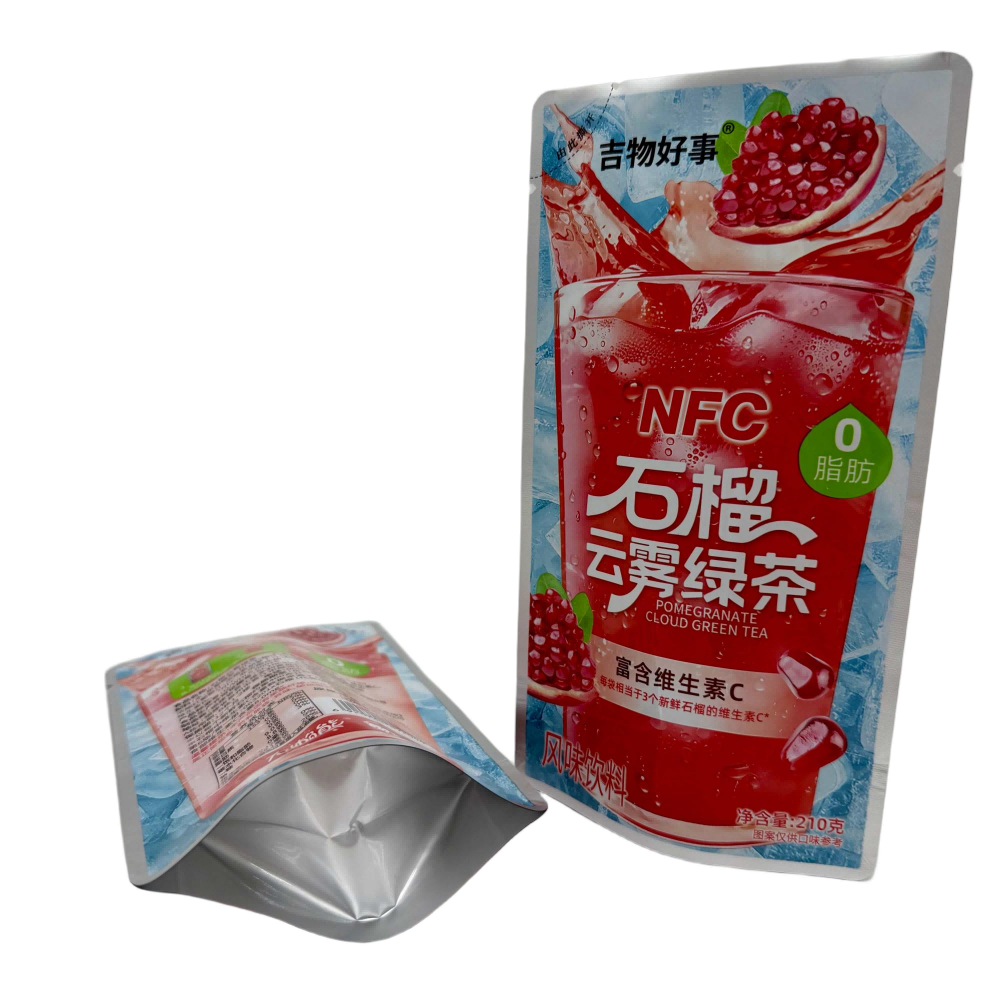 Bolsa de bebidas de jugo con logotipo personalizado Desgign Aluminio Foil Food Grade Plasitc Pouch
